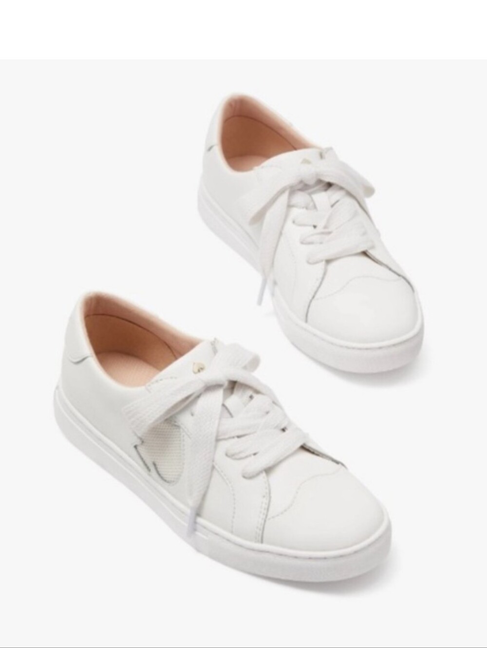 kate spade Fez White Platform Sneaker with Signature Spade Detail - Picture 2 of 7